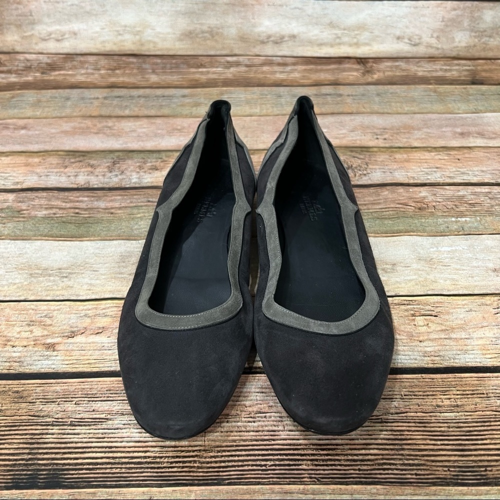 Hermes Black Suede Flats - Picture 6 of 8
